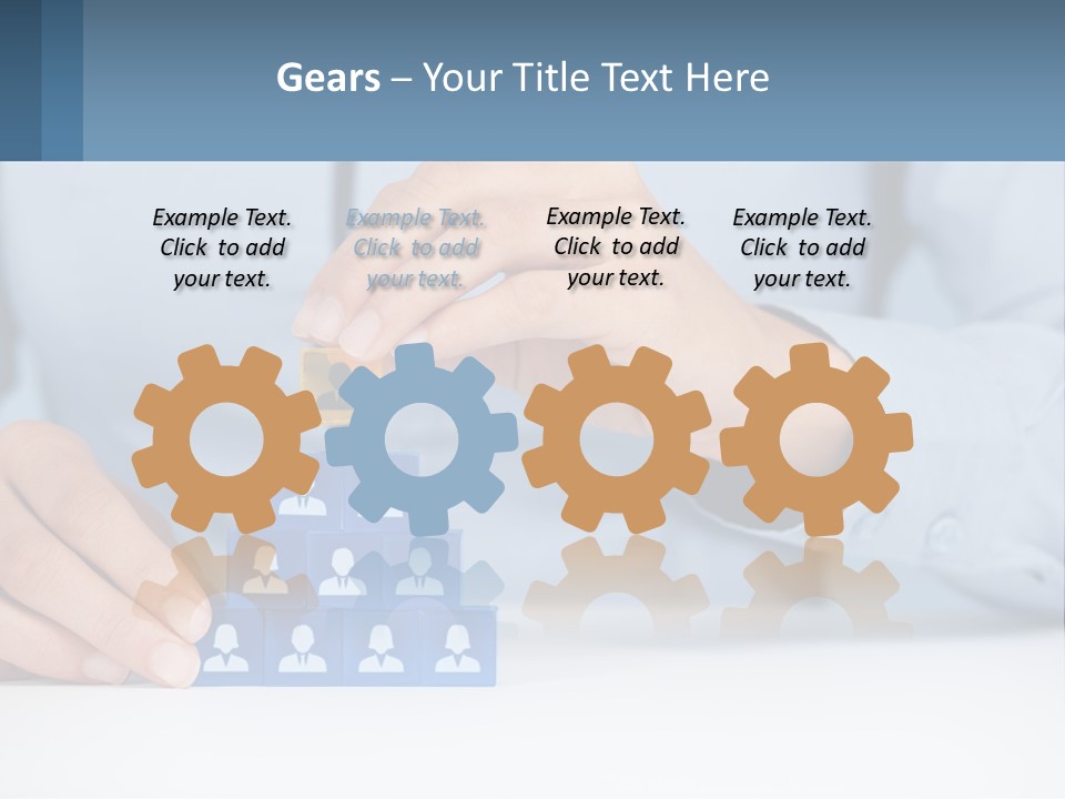 A Person Placing A Piece Of Blue Block On Top Of A Pyramid PowerPoint Template