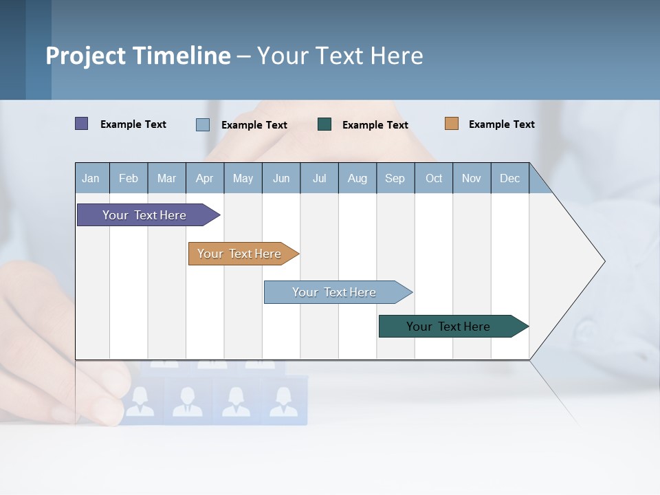 A Person Placing A Piece Of Blue Block On Top Of A Pyramid PowerPoint Template