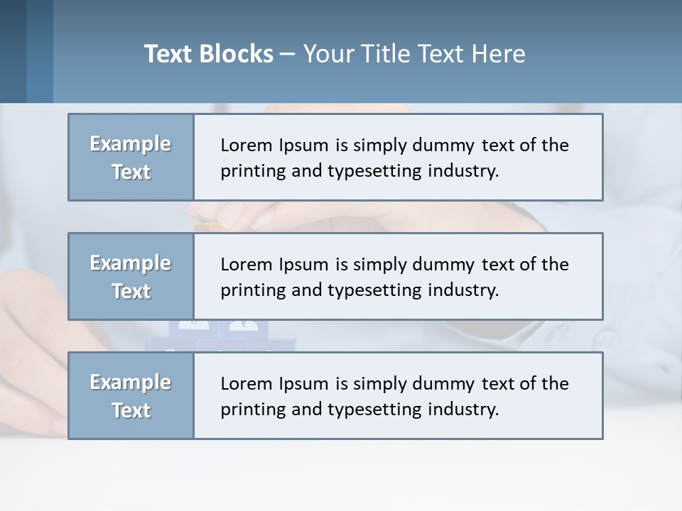 A Person Placing A Piece Of Blue Block On Top Of A Pyramid PowerPoint Template