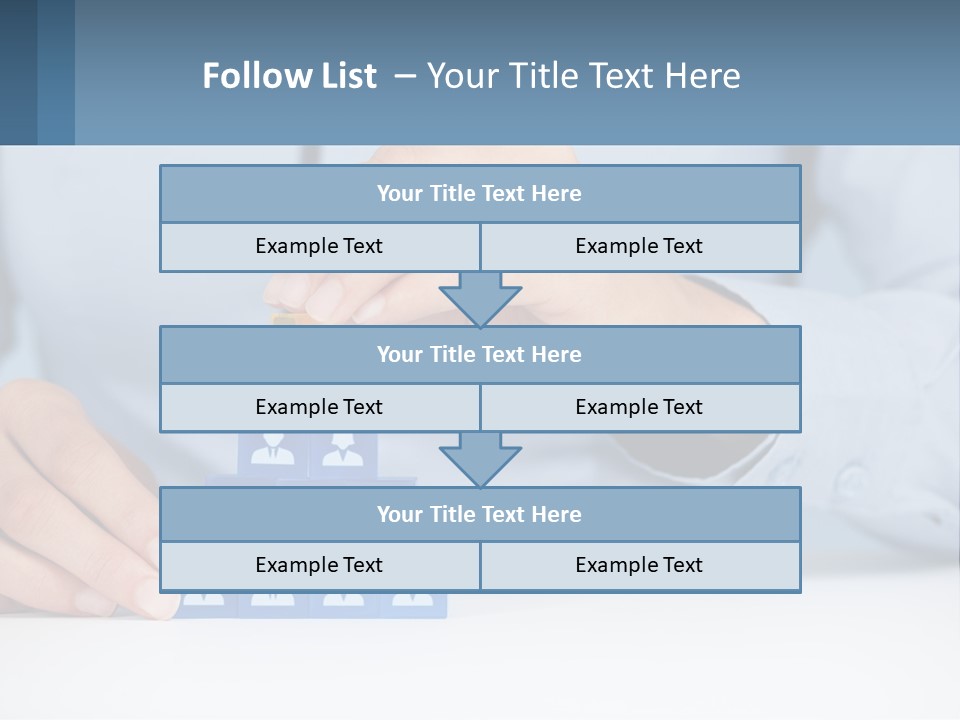 A Person Placing A Piece Of Blue Block On Top Of A Pyramid PowerPoint Template