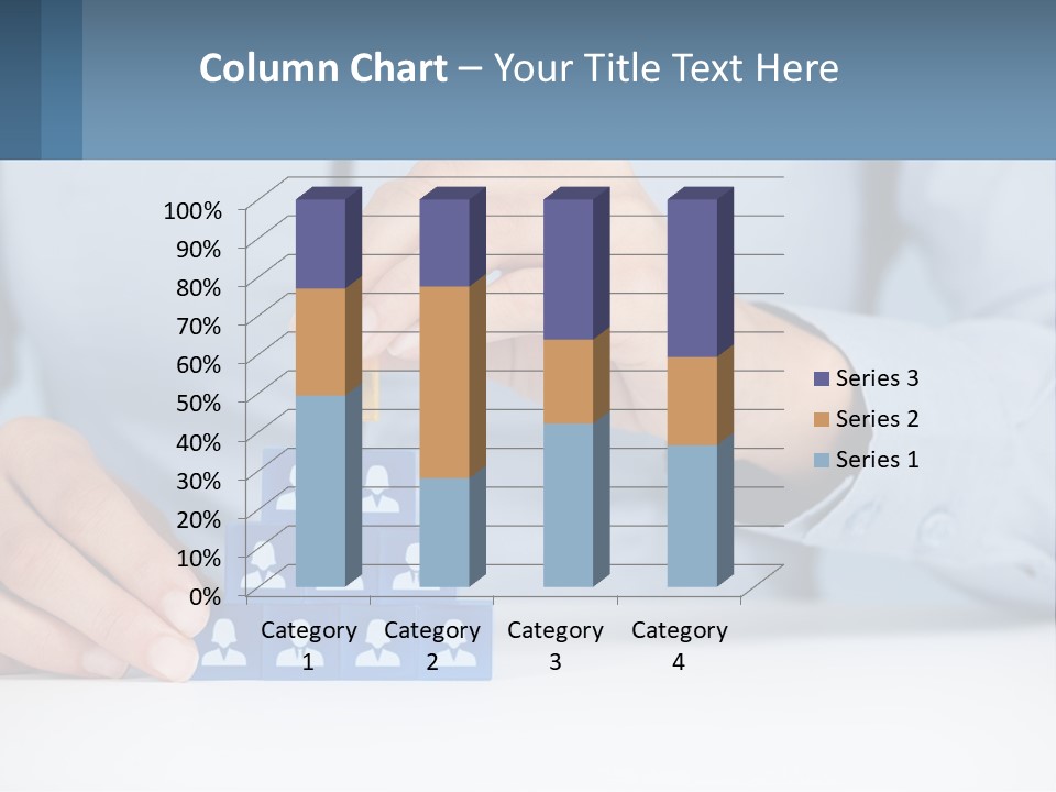 A Person Placing A Piece Of Blue Block On Top Of A Pyramid PowerPoint Template