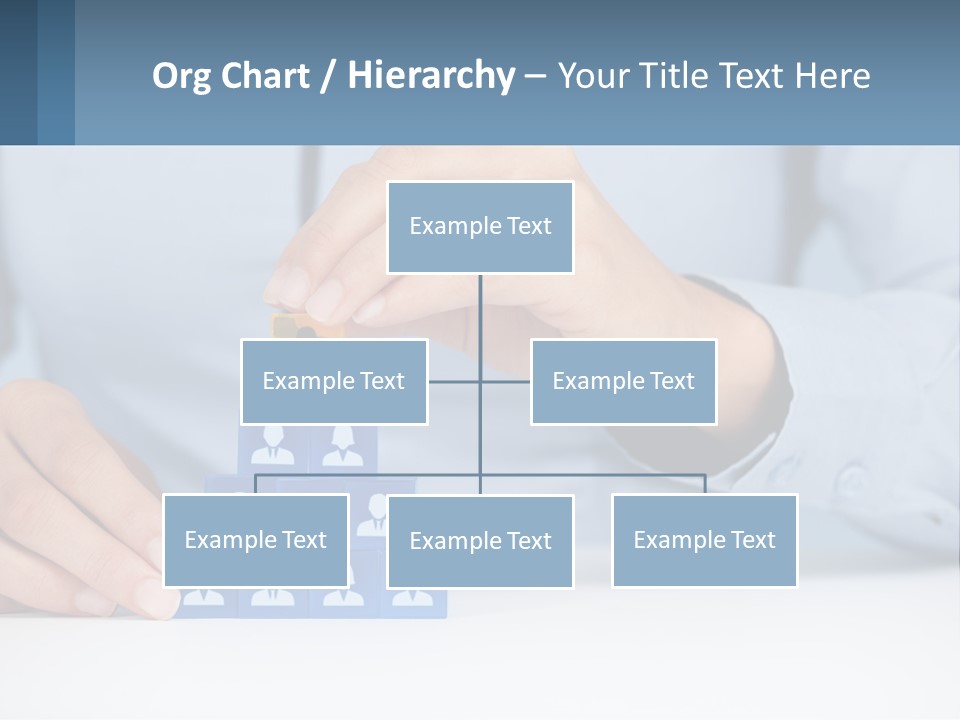 A Person Placing A Piece Of Blue Block On Top Of A Pyramid PowerPoint Template
