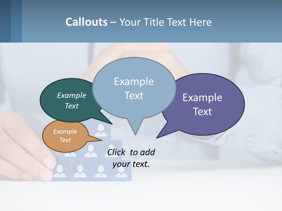 A Person Placing A Piece Of Blue Block On Top Of A Pyramid PowerPoint Template