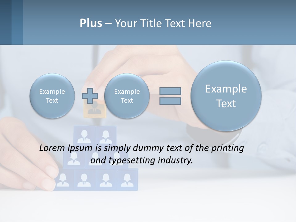A Person Placing A Piece Of Blue Block On Top Of A Pyramid PowerPoint Template