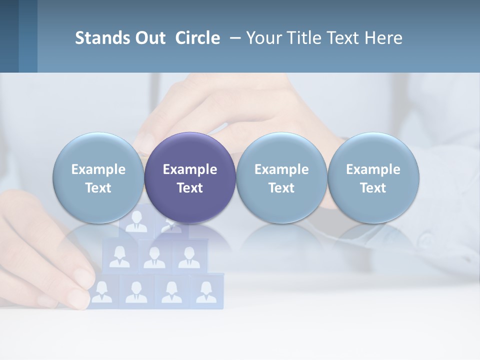 A Person Placing A Piece Of Blue Block On Top Of A Pyramid PowerPoint Template