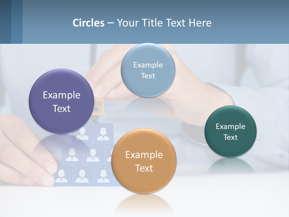 A Person Placing A Piece Of Blue Block On Top Of A Pyramid PowerPoint Template