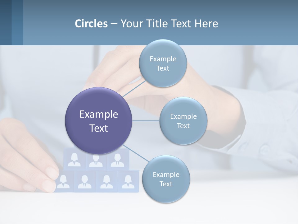 A Person Placing A Piece Of Blue Block On Top Of A Pyramid PowerPoint Template