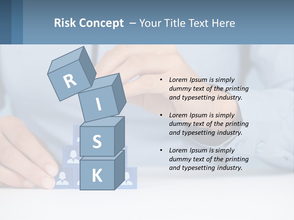 A Person Placing A Piece Of Blue Block On Top Of A Pyramid PowerPoint Template