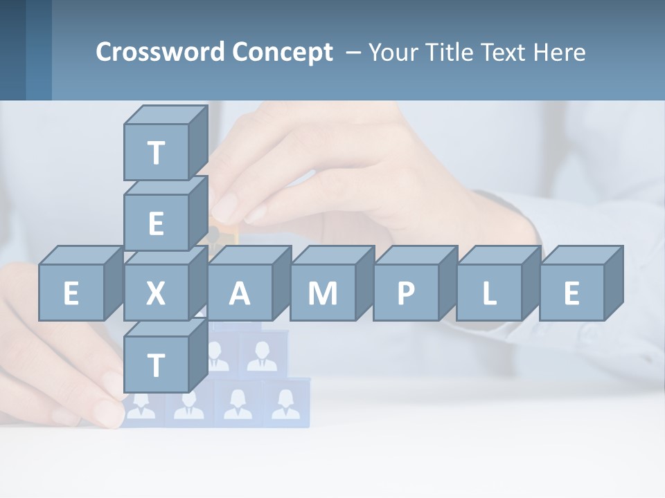 A Person Placing A Piece Of Blue Block On Top Of A Pyramid PowerPoint Template