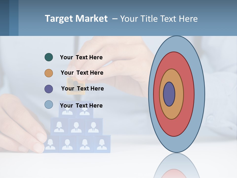 A Person Placing A Piece Of Blue Block On Top Of A Pyramid PowerPoint Template