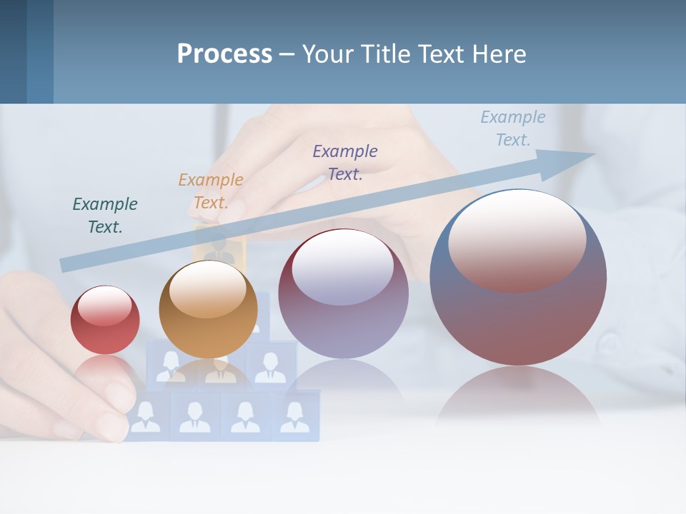 A Person Placing A Piece Of Blue Block On Top Of A Pyramid PowerPoint Template