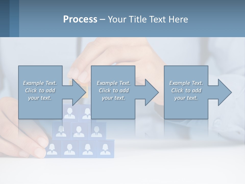 A Person Placing A Piece Of Blue Block On Top Of A Pyramid PowerPoint Template