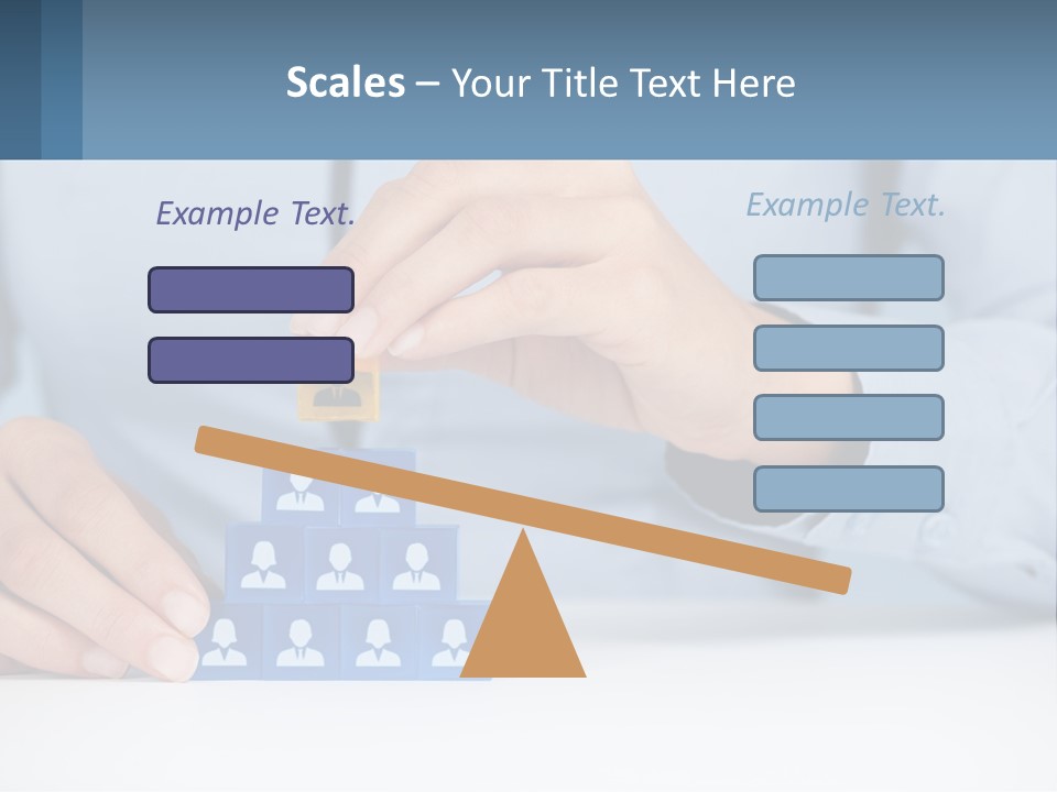 A Person Placing A Piece Of Blue Block On Top Of A Pyramid PowerPoint Template