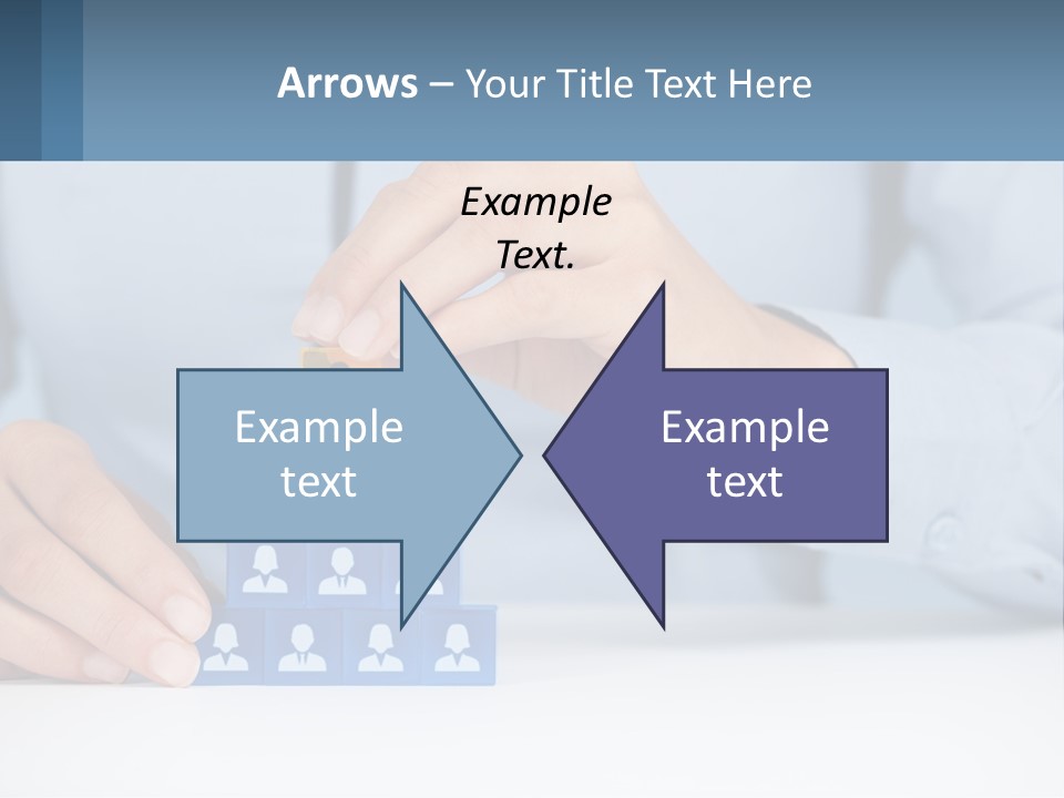 A Person Placing A Piece Of Blue Block On Top Of A Pyramid PowerPoint Template