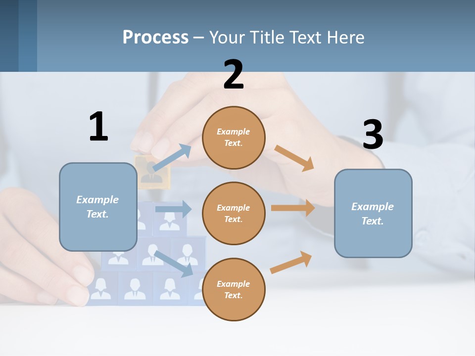 A Person Placing A Piece Of Blue Block On Top Of A Pyramid PowerPoint Template