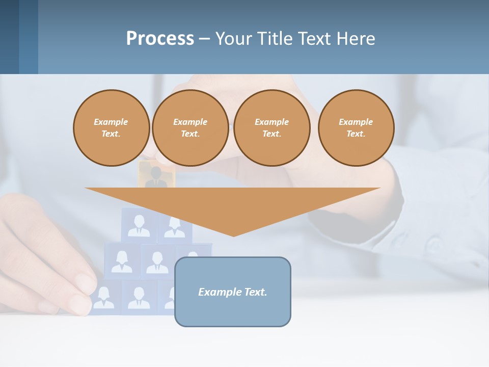 A Person Placing A Piece Of Blue Block On Top Of A Pyramid PowerPoint Template