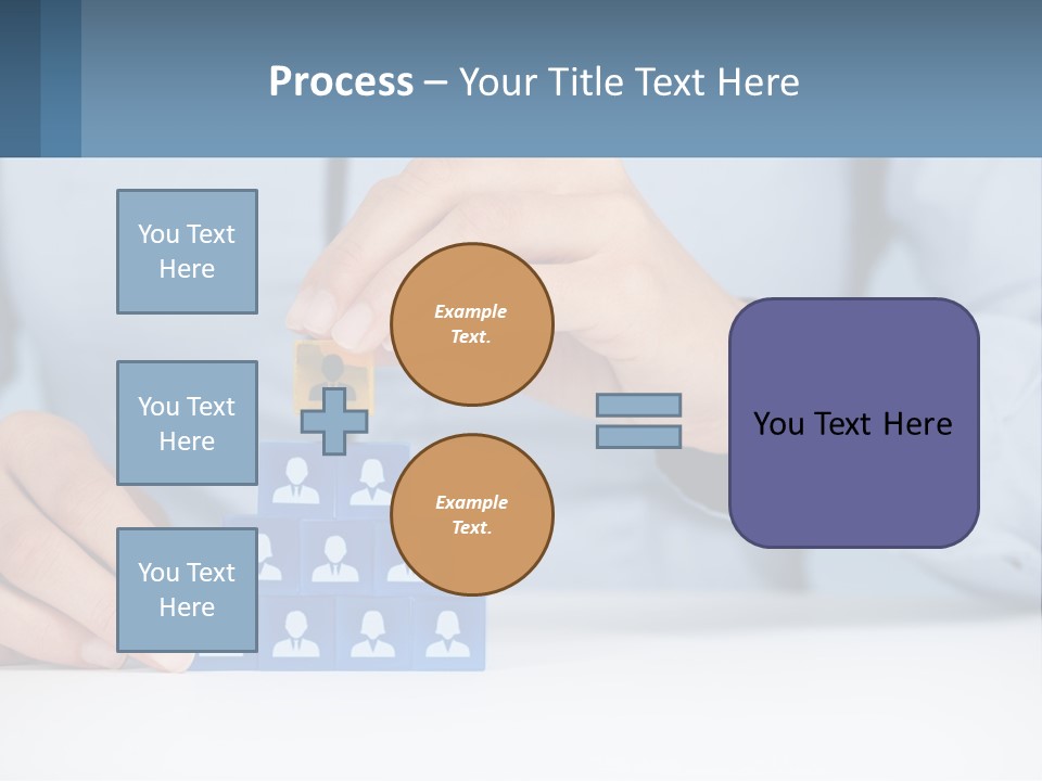 A Person Placing A Piece Of Blue Block On Top Of A Pyramid PowerPoint Template