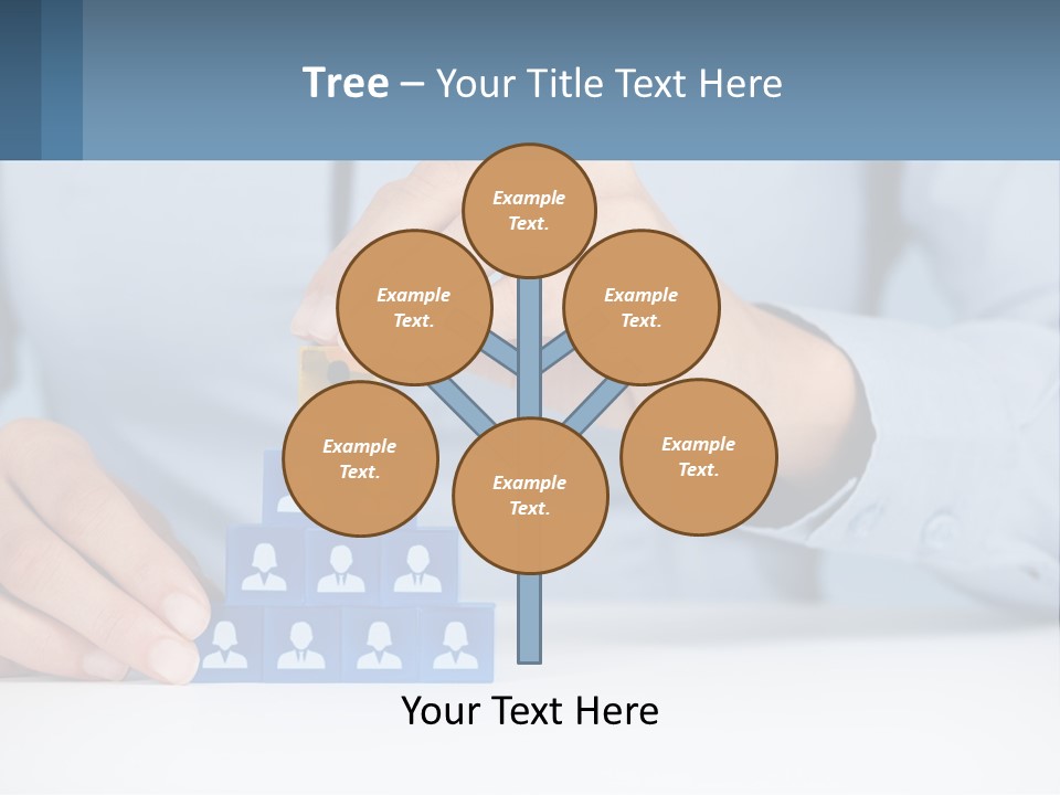 A Person Placing A Piece Of Blue Block On Top Of A Pyramid PowerPoint Template
