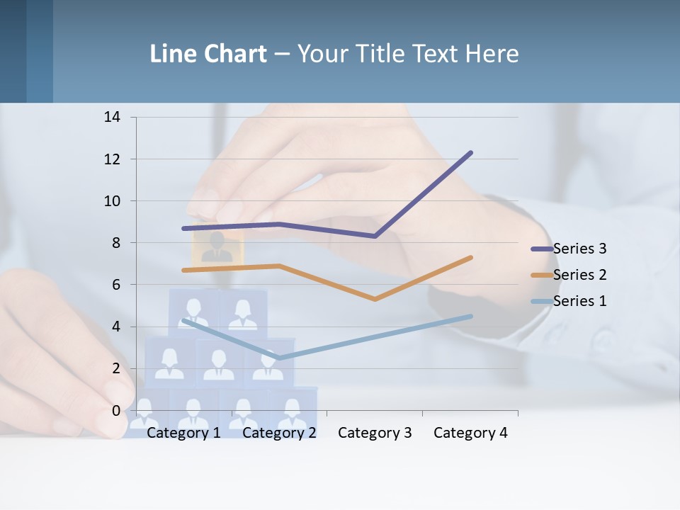 A Person Placing A Piece Of Blue Block On Top Of A Pyramid PowerPoint Template