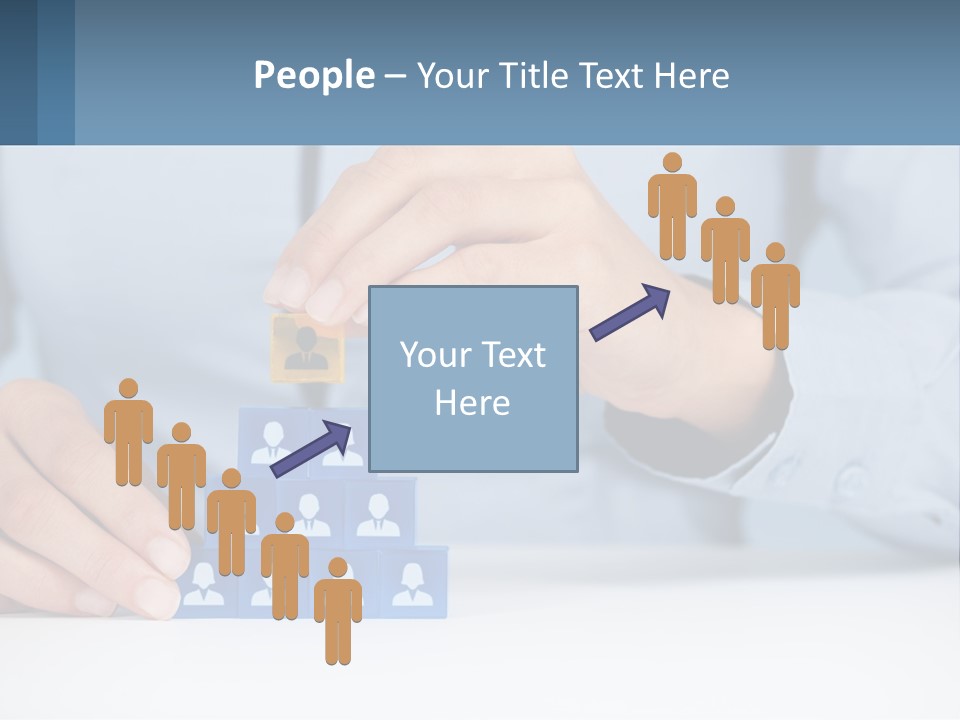 A Person Placing A Piece Of Blue Block On Top Of A Pyramid PowerPoint Template