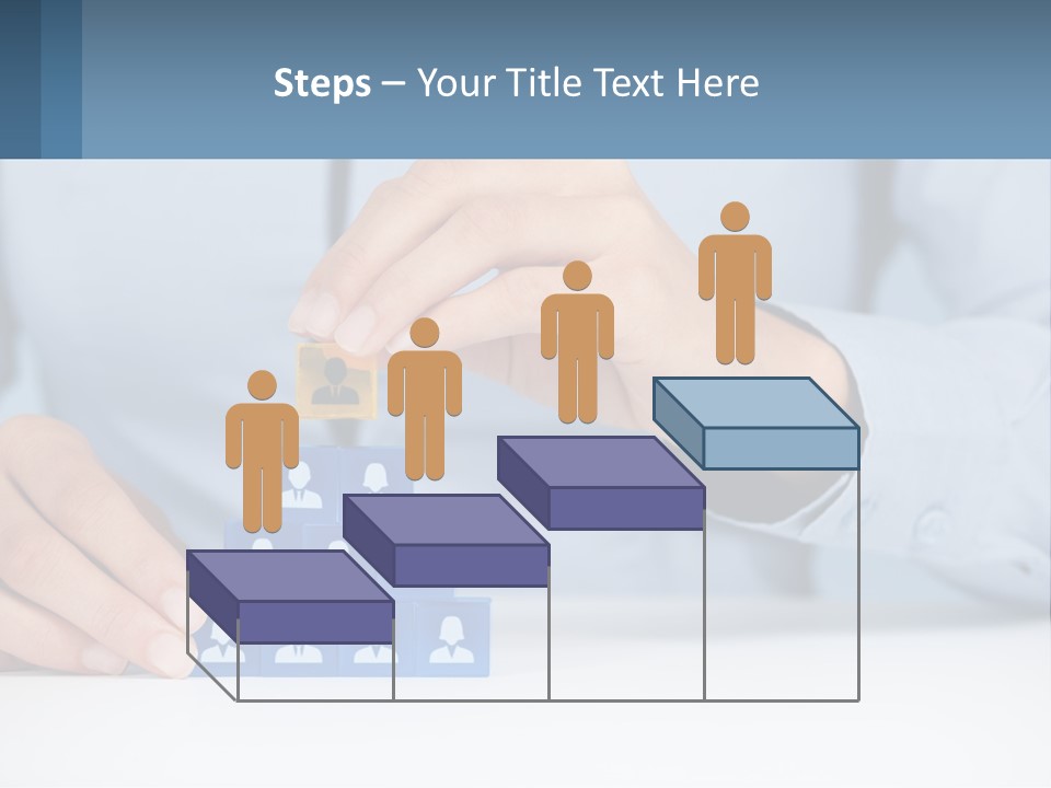 A Person Placing A Piece Of Blue Block On Top Of A Pyramid PowerPoint Template