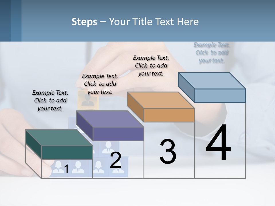 A Person Placing A Piece Of Blue Block On Top Of A Pyramid PowerPoint Template