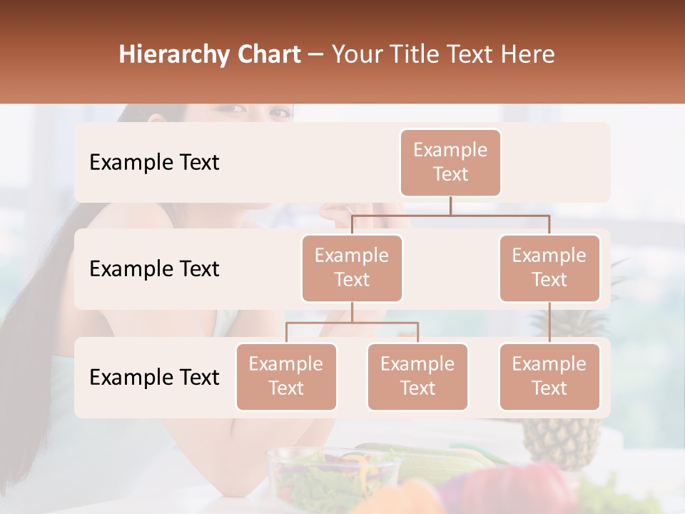A Woman Sitting At A Table With A Bowl Of Fruit PowerPoint Template
