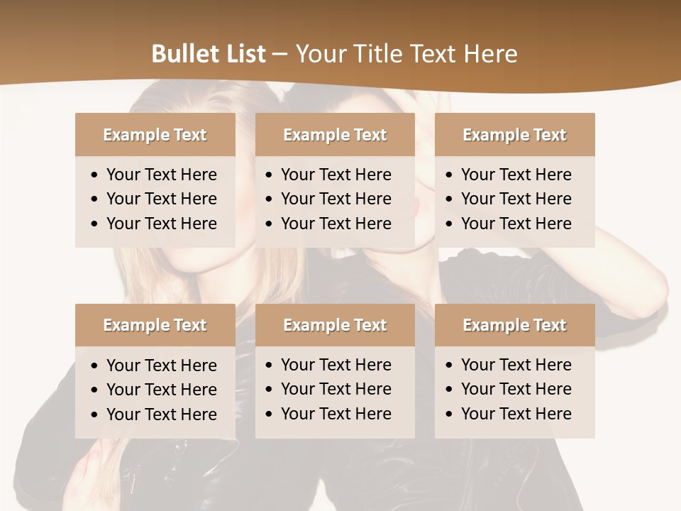 Two Beautiful Young Women Posing For A Picture PowerPoint Template