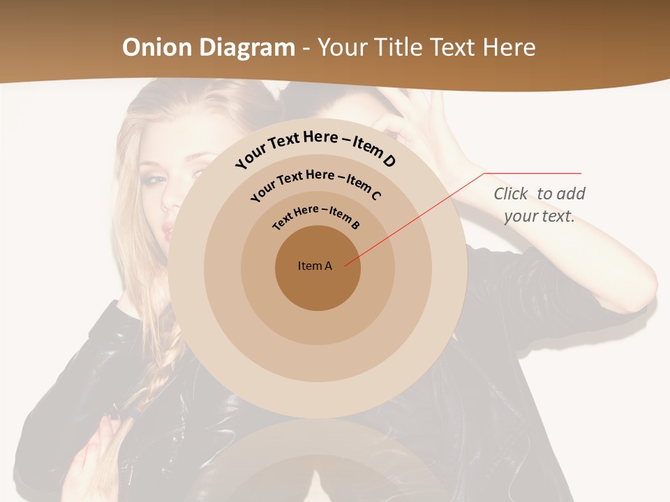 Two Beautiful Young Women Posing For A Picture PowerPoint Template