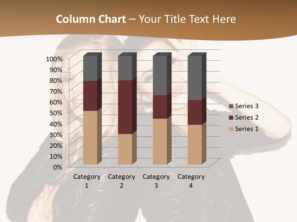 Two Beautiful Young Women Posing For A Picture PowerPoint Template
