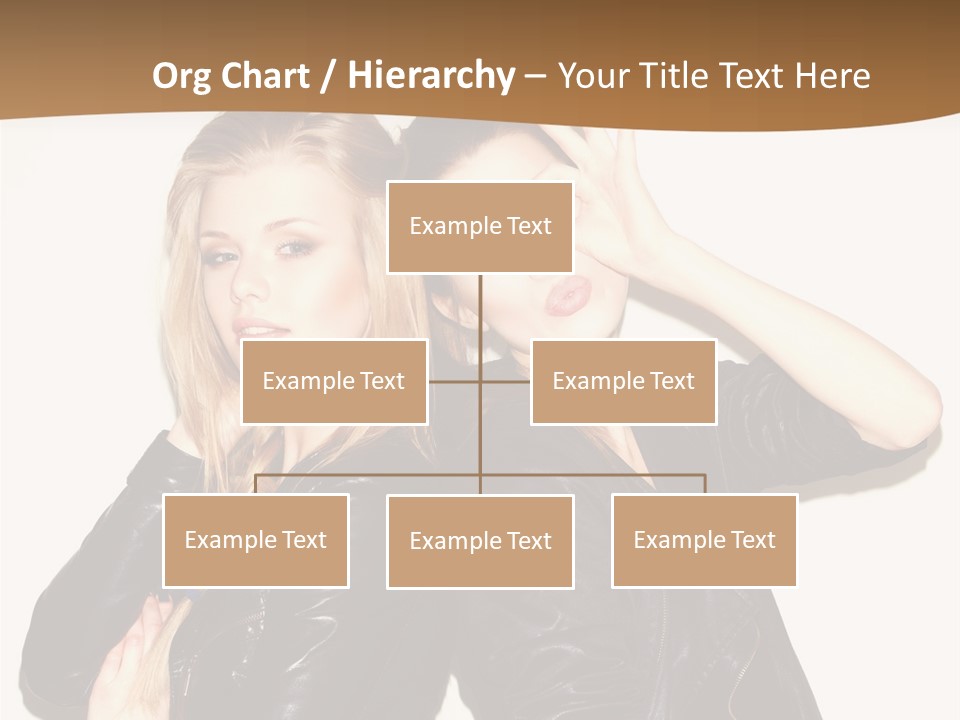 Two Beautiful Young Women Posing For A Picture PowerPoint Template