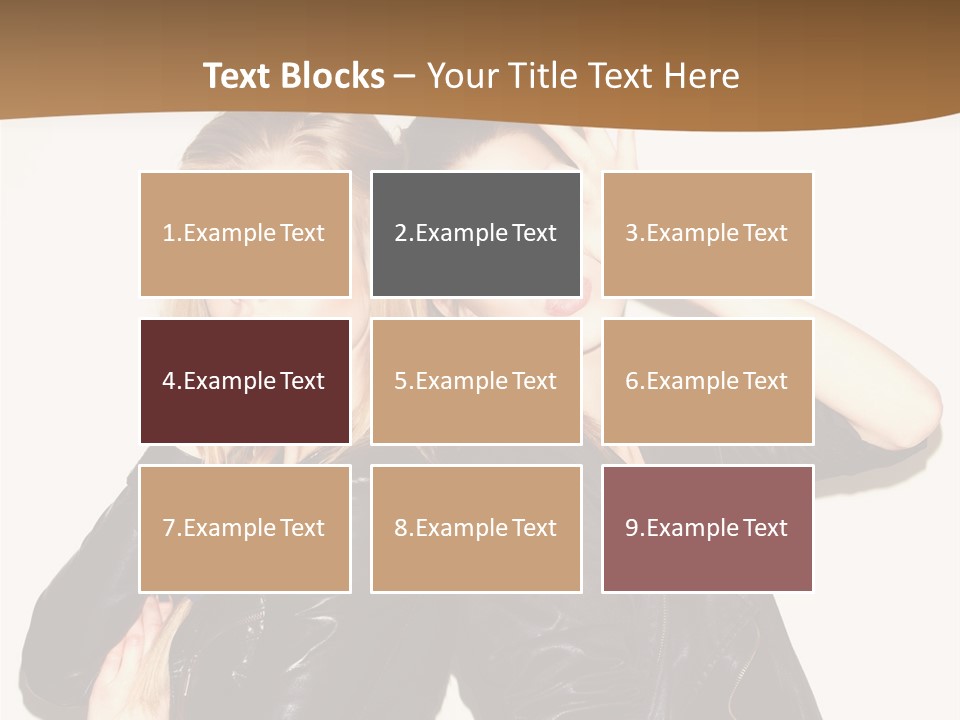 Two Beautiful Young Women Posing For A Picture PowerPoint Template