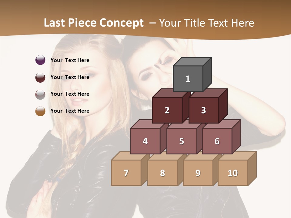 Two Beautiful Young Women Posing For A Picture PowerPoint Template