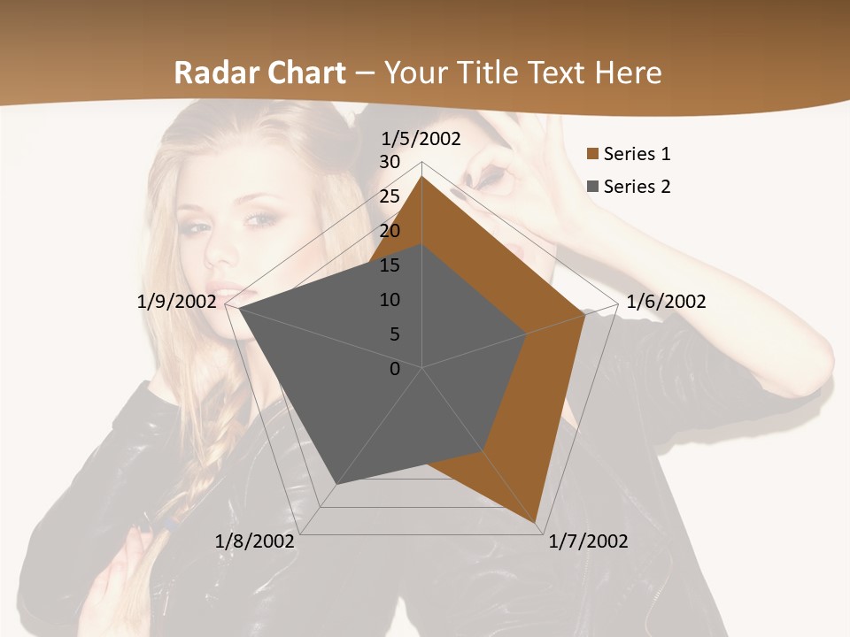 Two Beautiful Young Women Posing For A Picture PowerPoint Template