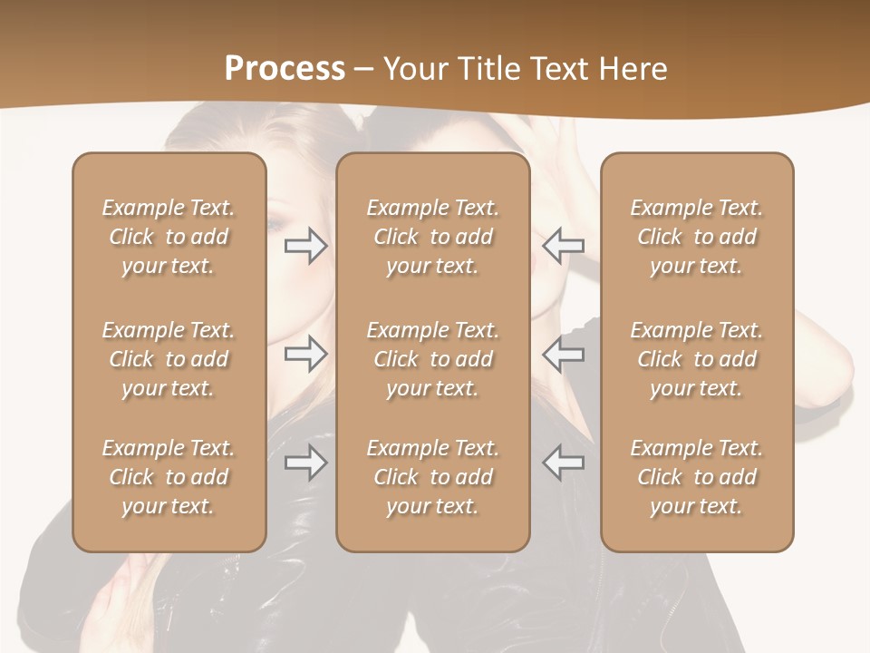 Two Beautiful Young Women Posing For A Picture PowerPoint Template