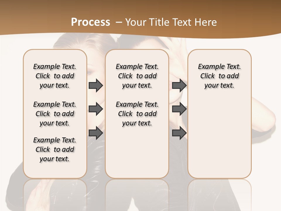Two Beautiful Young Women Posing For A Picture PowerPoint Template