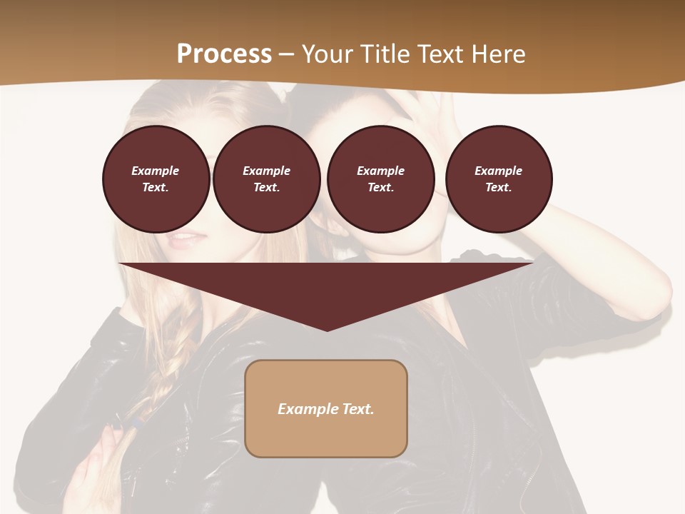 Two Beautiful Young Women Posing For A Picture PowerPoint Template