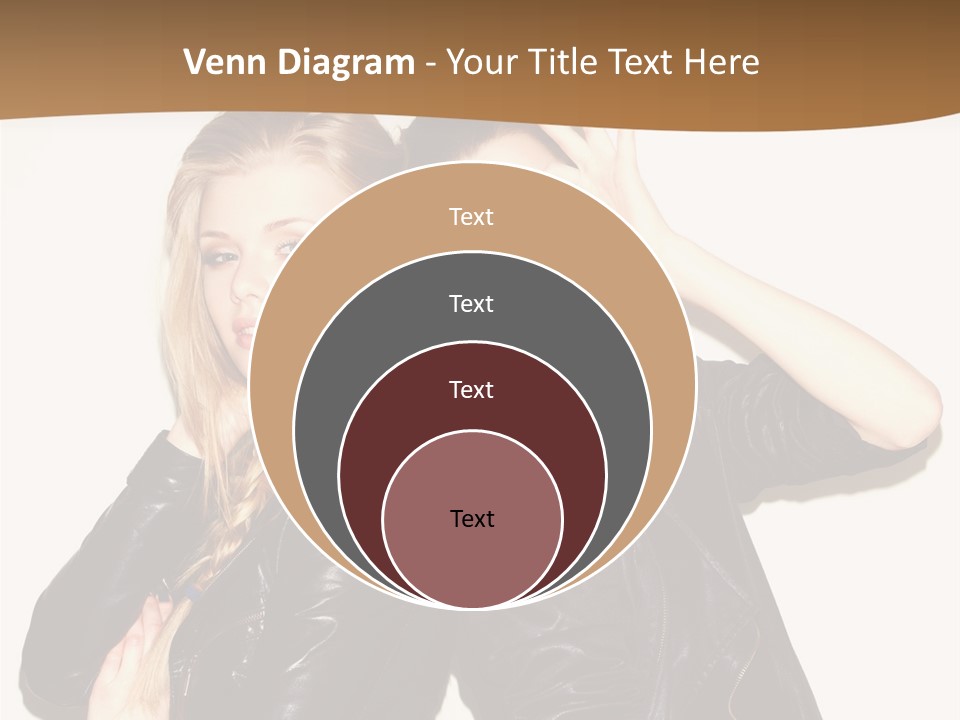 Two Beautiful Young Women Posing For A Picture PowerPoint Template