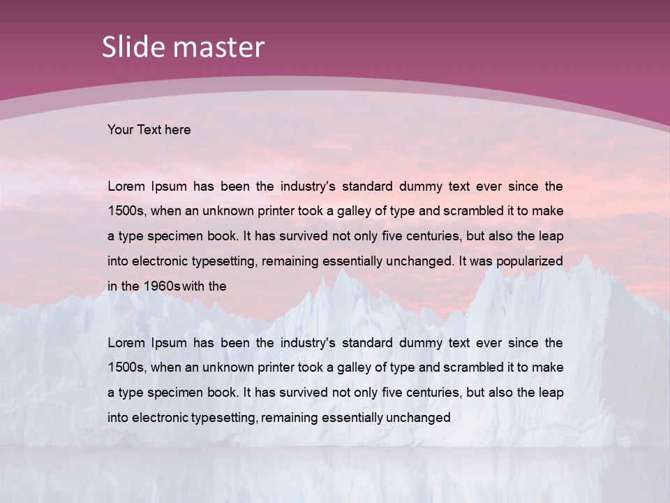 A Large Iceberg In The Middle Of A Body Of Water PowerPoint Template