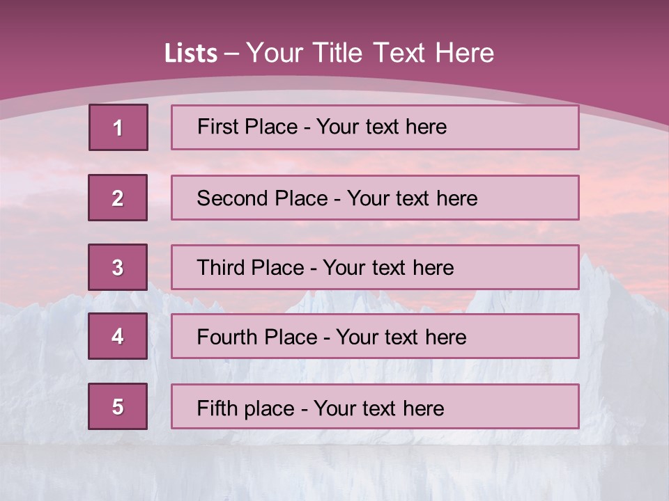 A Large Iceberg In The Middle Of A Body Of Water PowerPoint Template