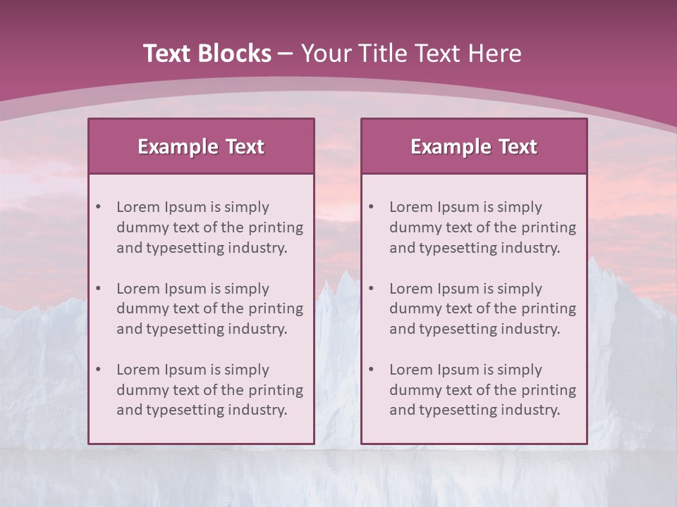 A Large Iceberg In The Middle Of A Body Of Water PowerPoint Template