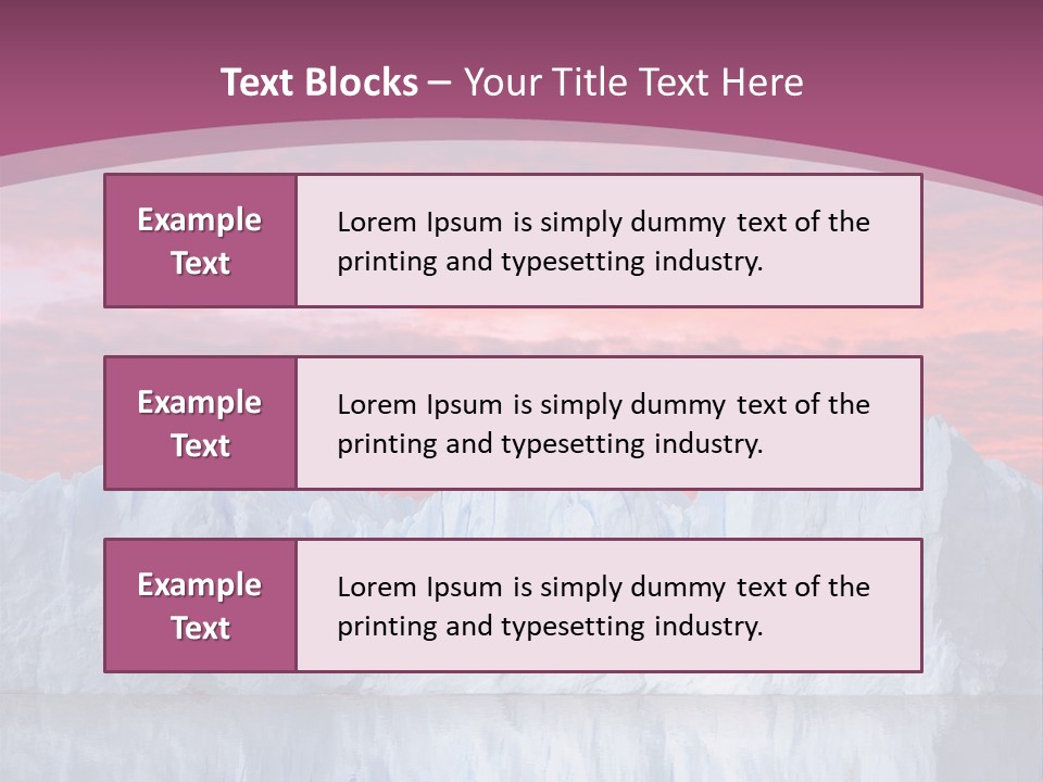 A Large Iceberg In The Middle Of A Body Of Water PowerPoint Template