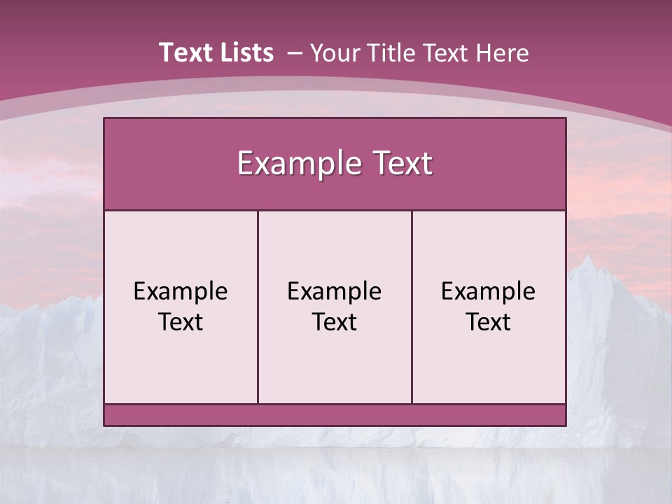 A Large Iceberg In The Middle Of A Body Of Water PowerPoint Template