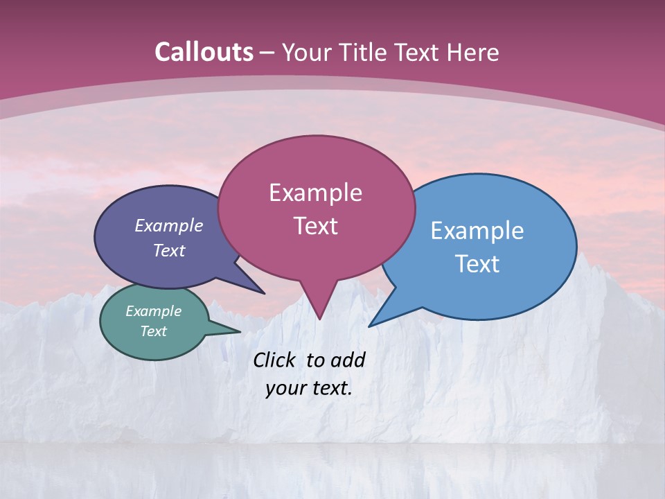 A Large Iceberg In The Middle Of A Body Of Water PowerPoint Template