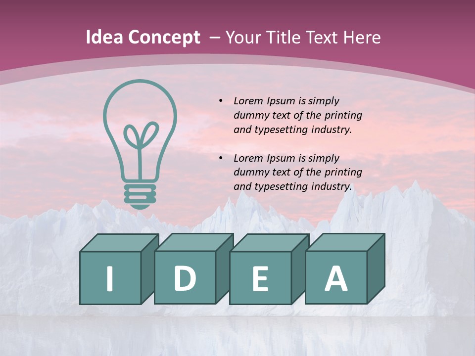 A Large Iceberg In The Middle Of A Body Of Water PowerPoint Template