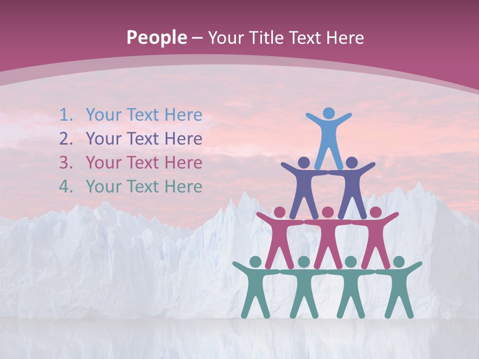 A Large Iceberg In The Middle Of A Body Of Water PowerPoint Template