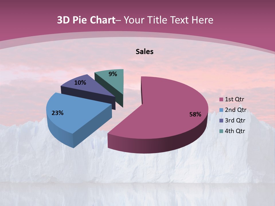 A Large Iceberg In The Middle Of A Body Of Water PowerPoint Template