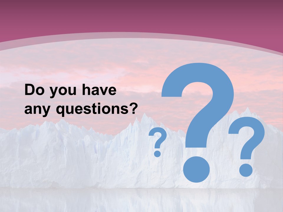 A Large Iceberg In The Middle Of A Body Of Water PowerPoint Template