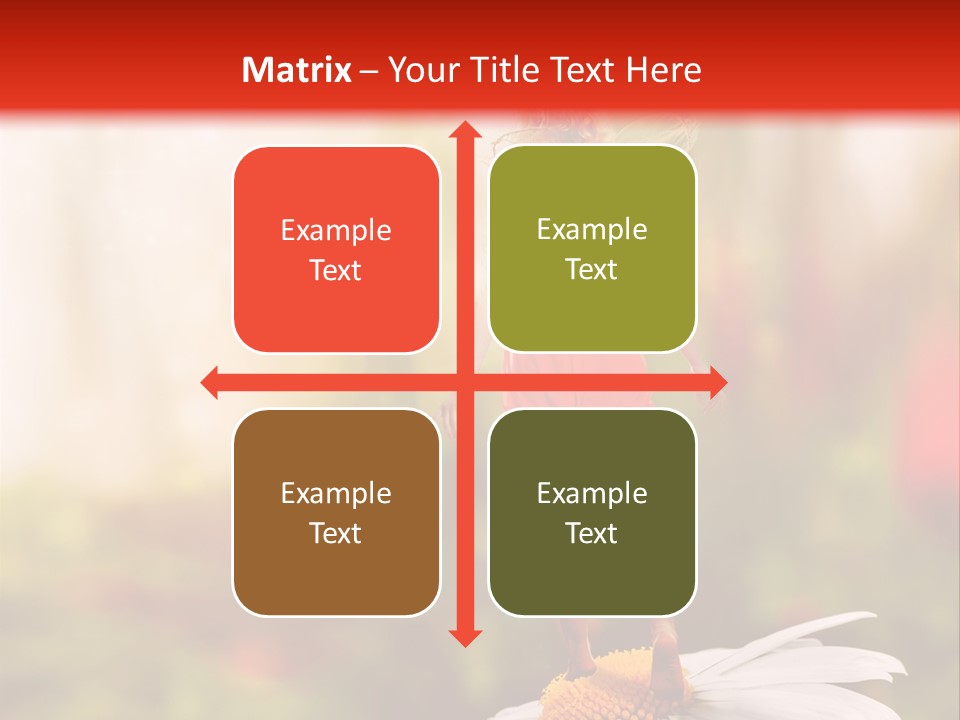 A Little Girl Standing On Top Of A Flower PowerPoint Template