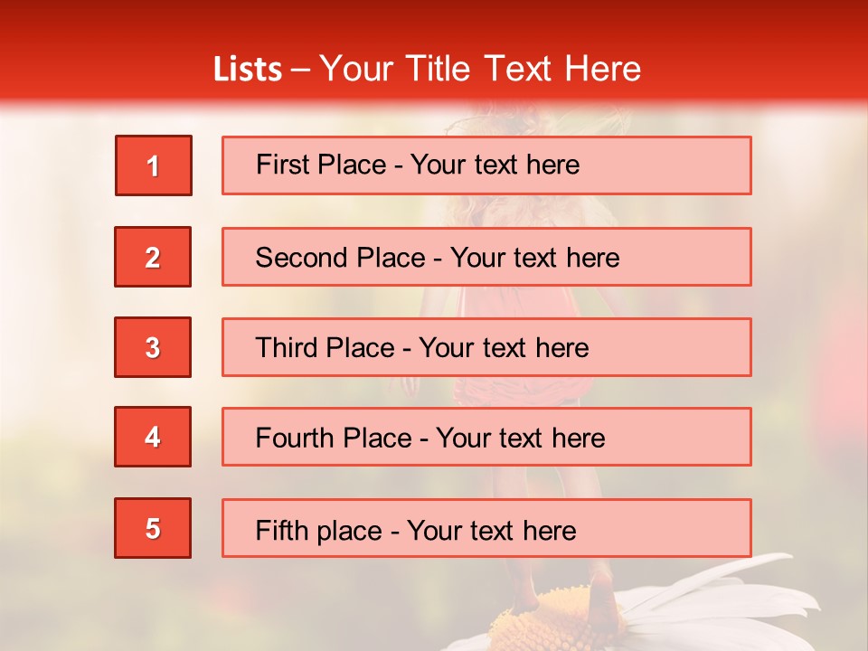 A Little Girl Standing On Top Of A Flower PowerPoint Template